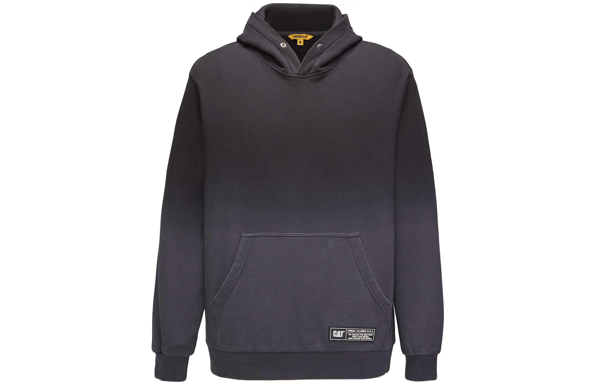 CAT Gradient Tie-Dye Loose Fit Hoodie Unisex - Grey CK4SWQD2161