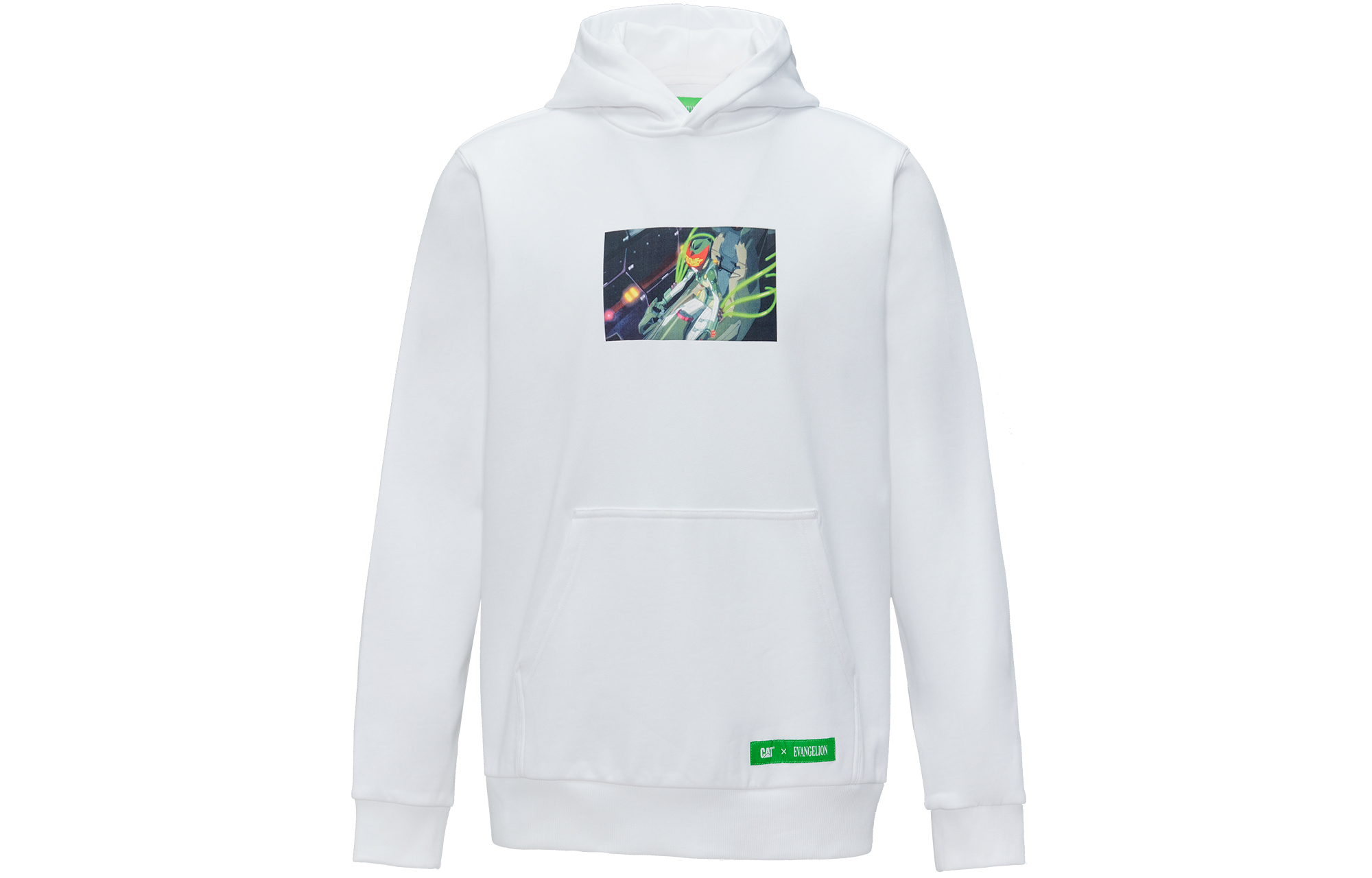 CAT Graphic Pocket Hoodie Unisex White CK4SWQL5161