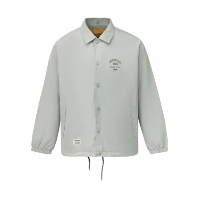 CAT Gray Casual Coach Jacket with Letter and Number Print CM1JAT12021-GREY