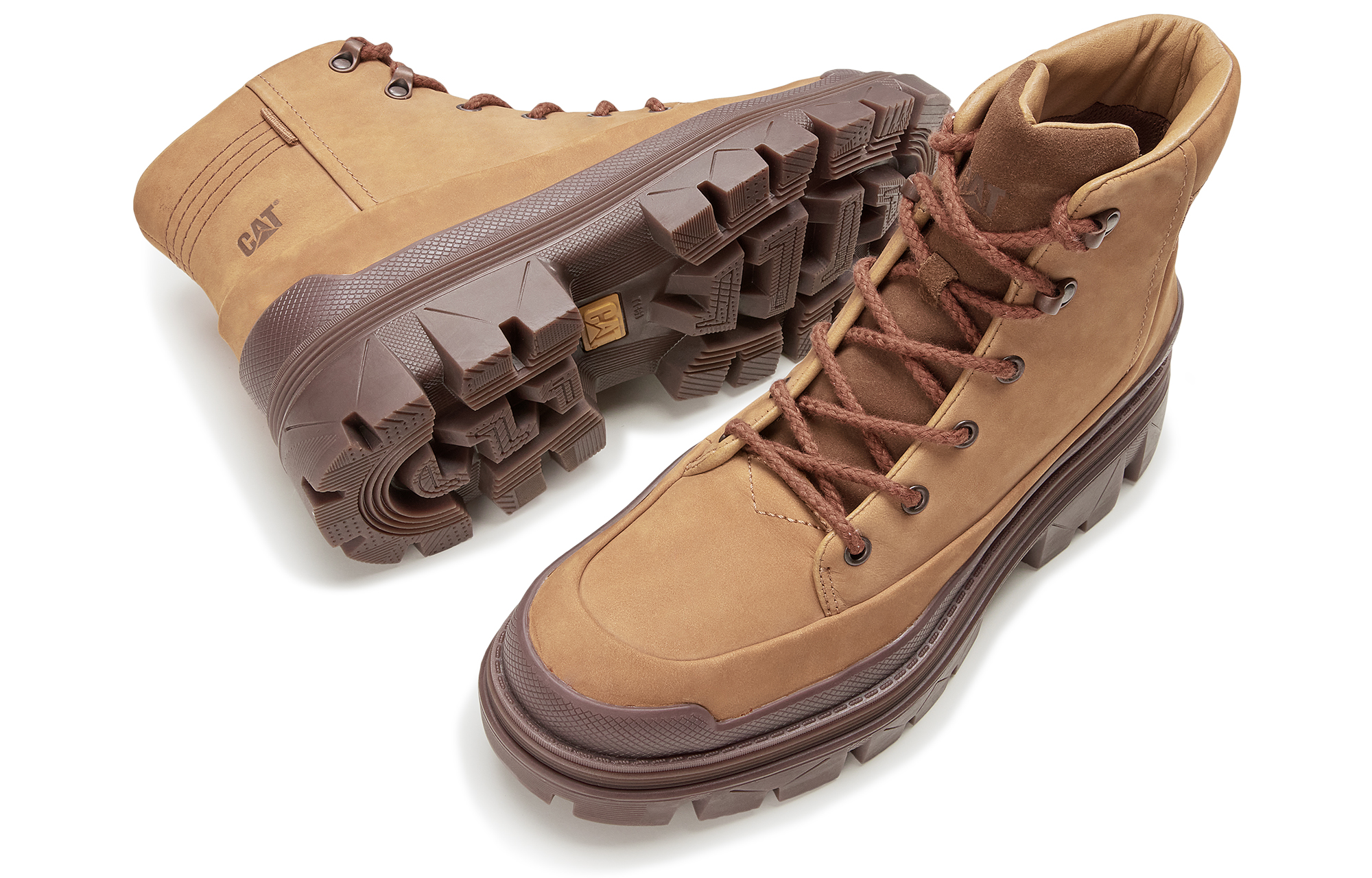 CAT Hardwear Series Leather Outdoor Boot 'Brown Red' 圖 2