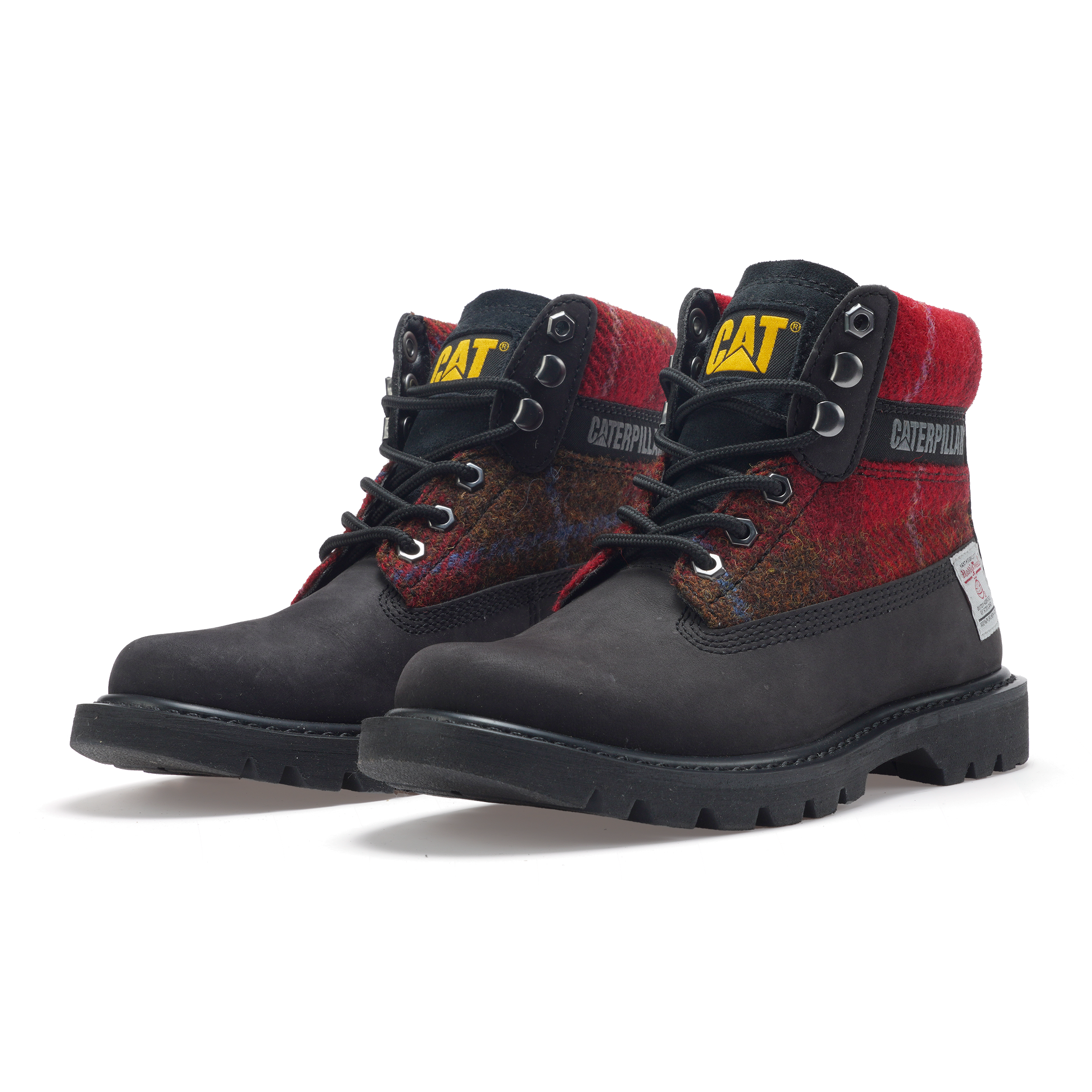 Order CAT Harris Tweed x But Kasut Kulit 'Merah Hitam' P111324M3ADC09