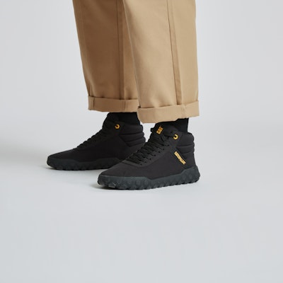 CAT Hex + Mid Canvas High-Top Black 'Outdoor Versatile Comfort Color-Block' P111354M3MDC09 1