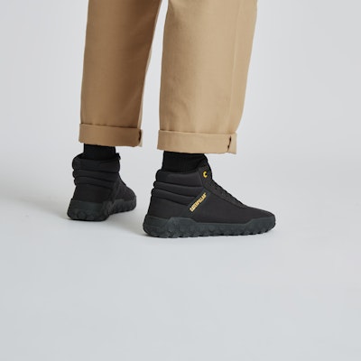 CAT Hex + Mid Canvas High-Top Black 'Outdoor Versatile Comfort Color-Block' P111354M3MDC09 2