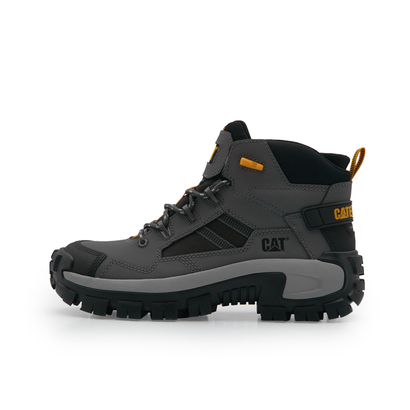 CAT Invader Mid Vent CT SS25 Grey Suede Non-Slip High-Top Mesh Martin Boots Men. P91665M3NDC07