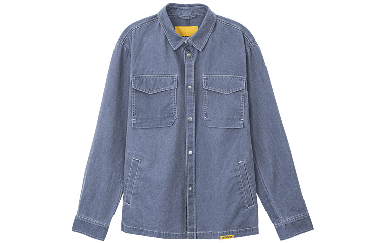 CAT Irregular Pocket Retro Jacket for Men - Lake Blue CJ3JAP21301C81