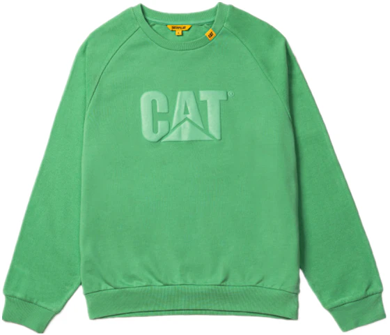 cat-logo-print-crewneck-sweatshirt-unisex-green-ck-1-swq-11131-c95