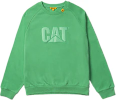 CAT Logo Print Crewneck Sweatshirt Unisex Green CK1SWQ11131C95 CAT Logo Print Crewneck Sweatshirt Unisex Green CK1SWQ11131C95