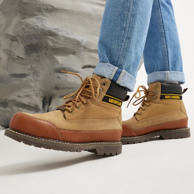 CAT Nigel Cabourn x High-Top Work Boot 'Brown Yellow' P110958L3BDC29 Sizing CAT Nigel Cabourn x High-Top Work Boot 'Brown Yellow' P110958L3BDC29