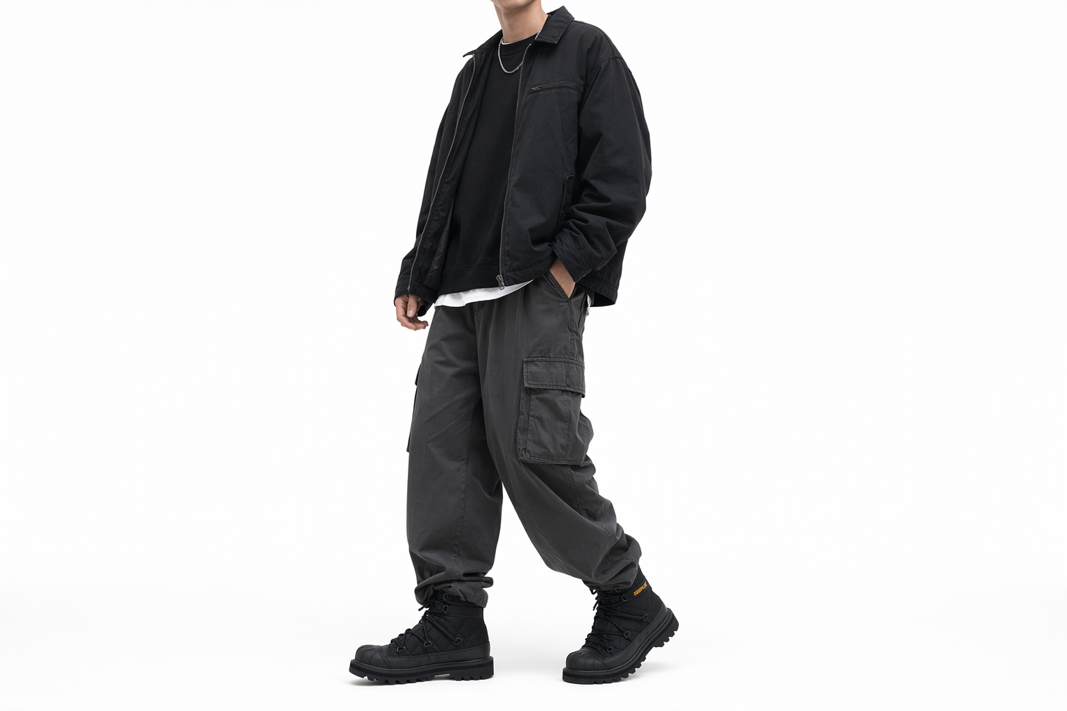 Order CAT Nigel Cabourn x 高筒工作靴 '城市實用黑' P111317M3BDC09
