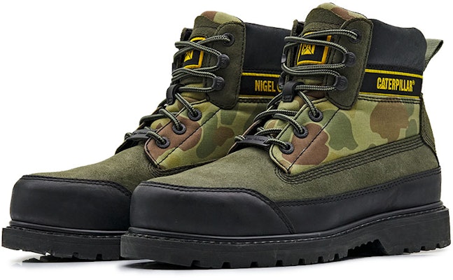 CAT Nigel Cabourn x High Top Utility Boot 'Camo Black Green' P110959L3BDC09 Order CAT Nigel Cabourn x High Top Utility Boot 'Camo Black Green' P110959L3BDC09