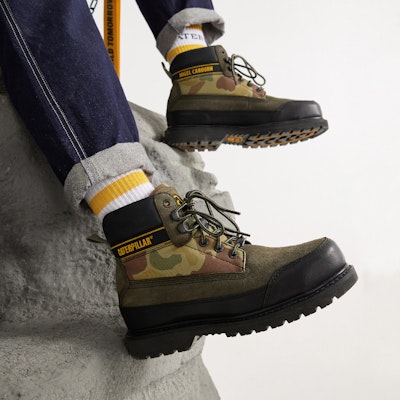 CAT Nigel Cabourn x High Top Utility Boot 'Camo Black Green' P110959L3BDC09 Sizing CAT Nigel Cabourn x High Top Utility Boot 'Camo Black Green' P110959L3BDC09
