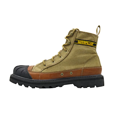 CAT Nigel Cabourn High Top Work Boot 'Brown Yellow'