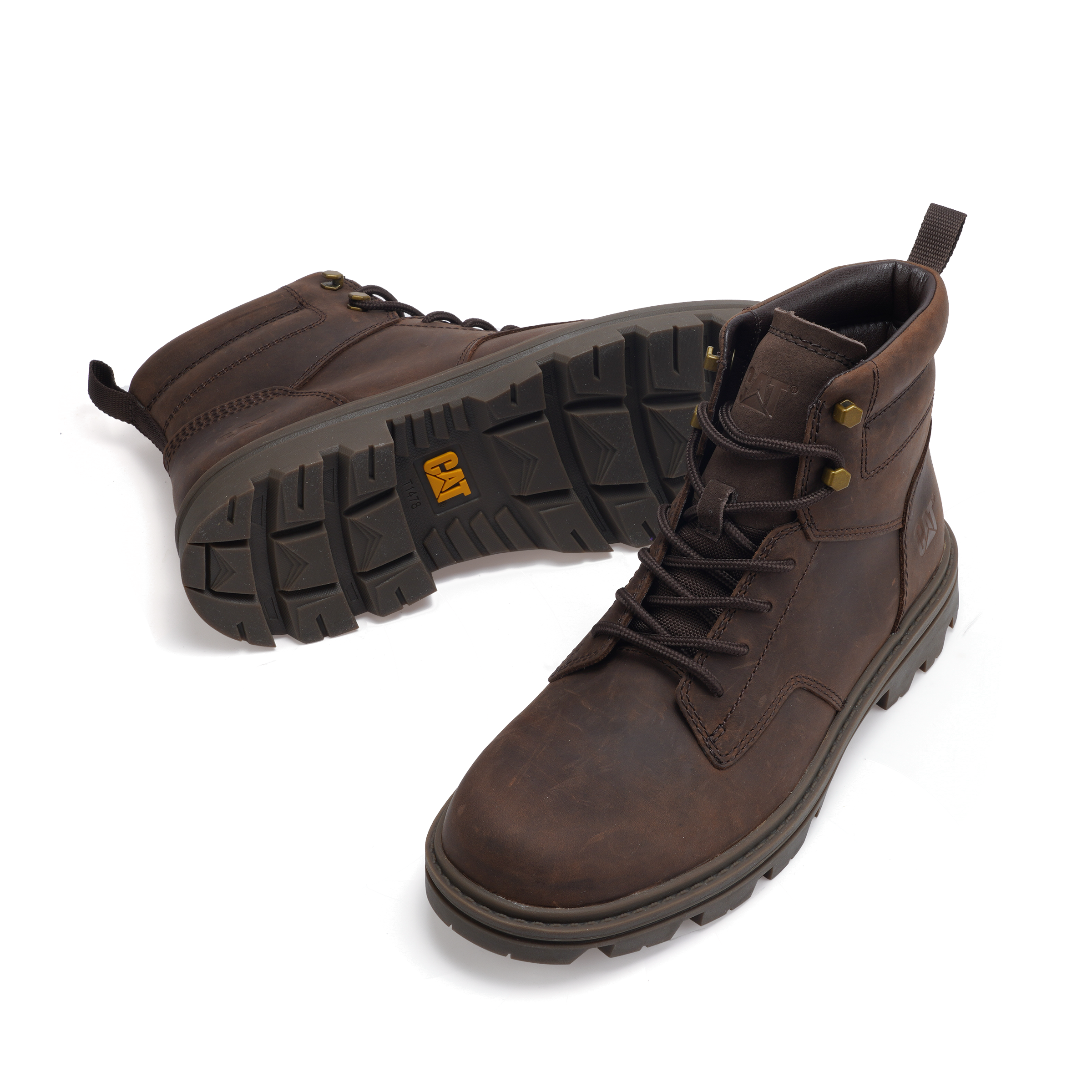 Lookbook CAT アウトドアショートブーツ　通気性◎ 頑丈 快適 ブラウン P725843M3ADC15