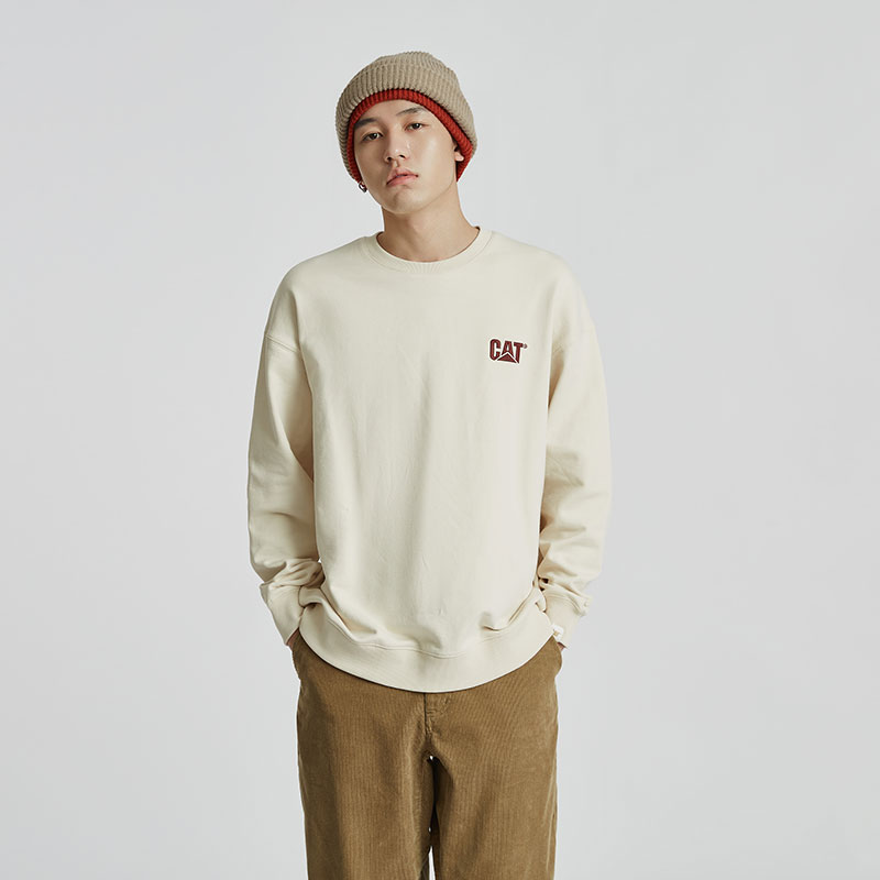 Shop Sudadera Unisex Casual Camping Gráfica CAT Outdoor Crewneck CM3SWT48011