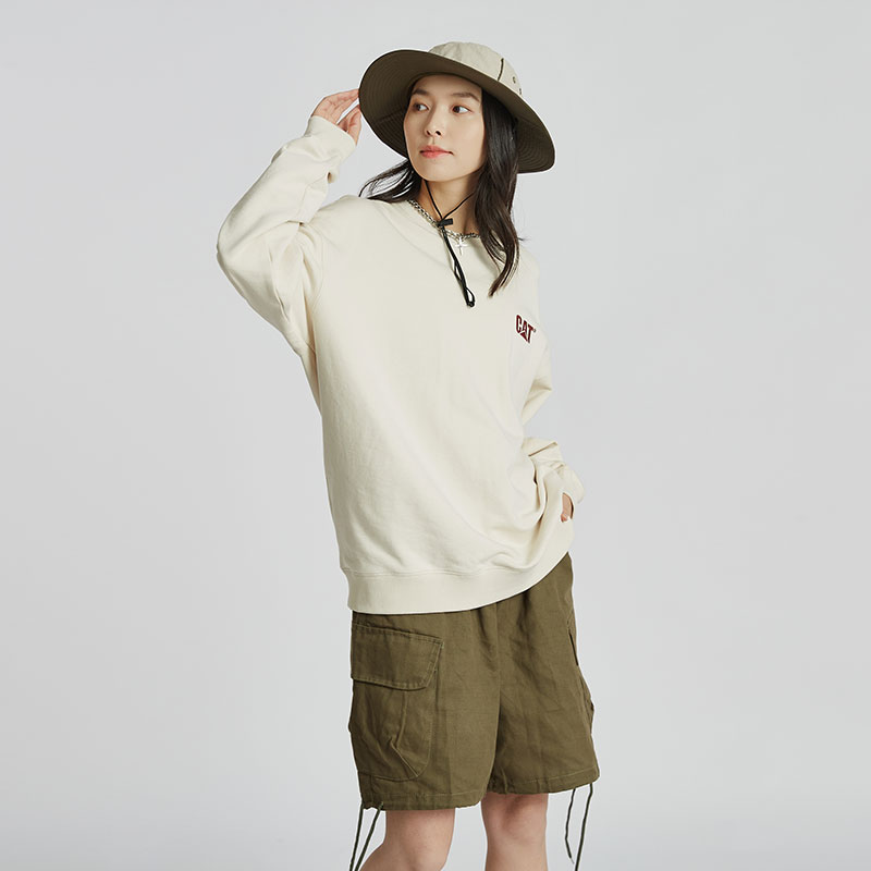 Sizing Sudadera Unisex Casual Camping Gráfica CAT Outdoor Crewneck CM3SWT48011