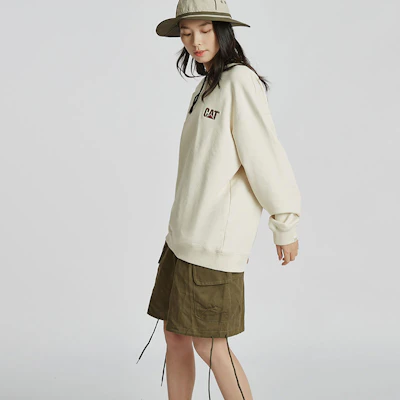 Sudadera Unisex Casual Camping Gráfica CAT Outdoor Crewneck CM3SWT48011 1