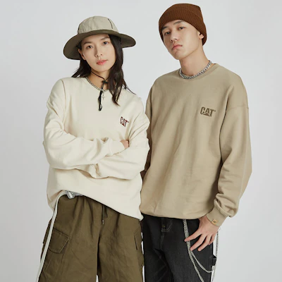 Sudadera Unisex Casual Camping Gráfica CAT Outdoor Crewneck CM3SWT48011 2