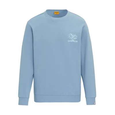 CAT Outdoor Casual Sweatshirt with Breathable Mountain Print - Crewneck CN1SWU16061