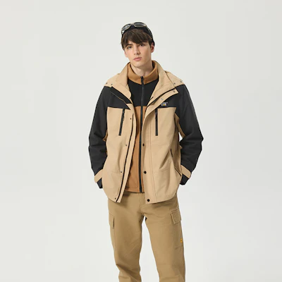 CAT户外纯色可拆卸帽夹克 CN3JAU49991 10