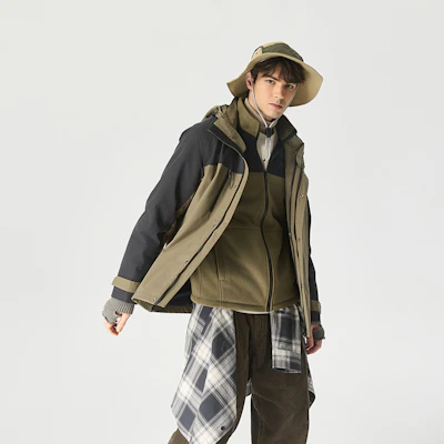 CAT户外纯色可拆卸帽夹克 CN3JAU49991 18