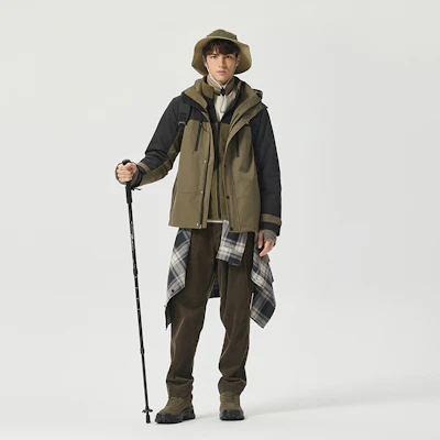 CAT户外纯色可拆卸帽夹克 CN3JAU49991 21