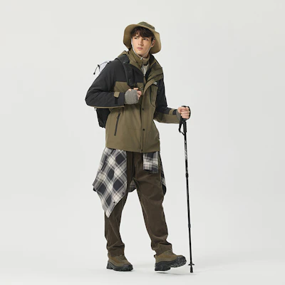 CAT户外纯色可拆卸帽夹克 CN3JAU49991 22