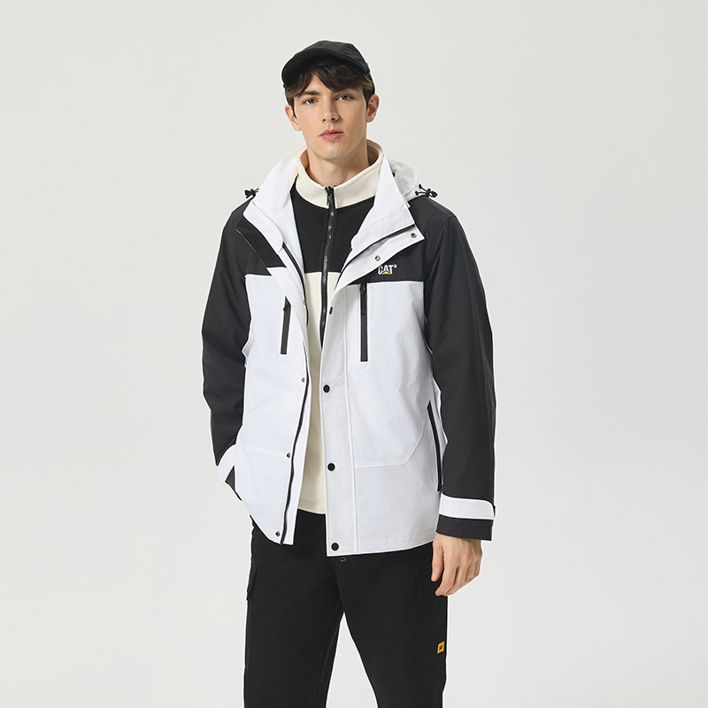 Cheap CAT户外纯色可拆卸帽夹克 CN3JAU49991