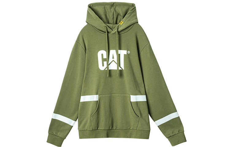 CAT Reflective Logo Hoodie Yellow-Green Long Sleeve CJ3SWP25031C23