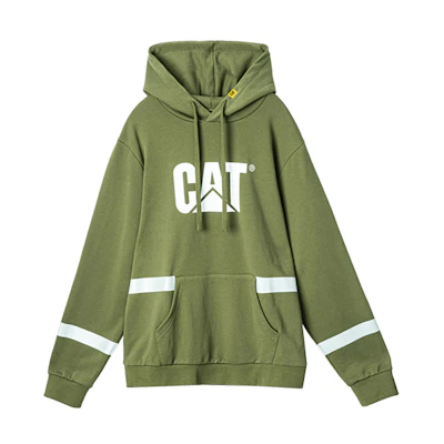 CAT Reflective Logo Hoodie Yellow-Green Long Sleeve CJ3SWP25031C23