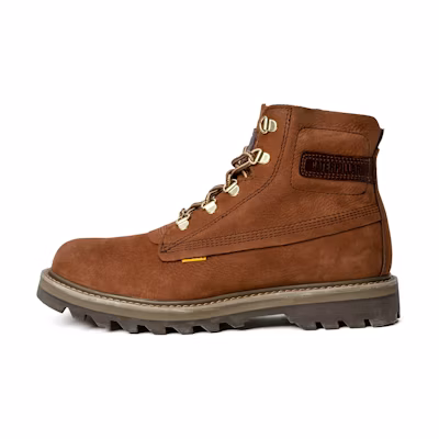 CAT Rework 'Brown High-Top Work Boot'