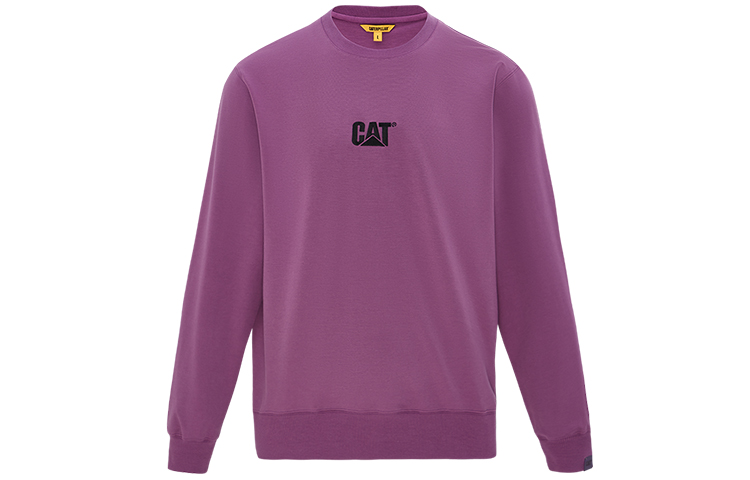 CAT SS22 Basic Solid Logo Printed Casual Purple Unisex Long Sleeve Sweatshirt CL1SWS15091