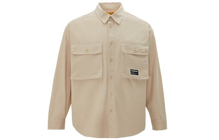 CAT SS22 Cotton Shirt Jacket in Dark Khaki CL1JAS11141