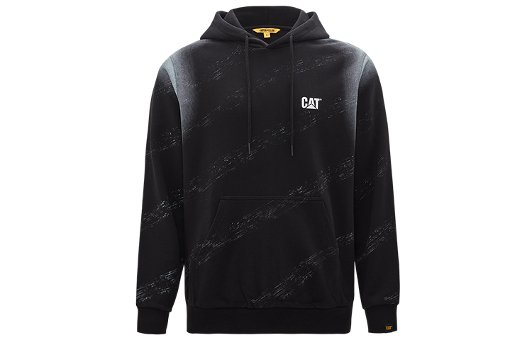 CAT SS22 Vintage Washed Loose Fit Hoodie Unisex - Black CL1SWS16091