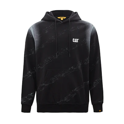 CAT SS22 Vintage Washed Loose Fit Hoodie Unisex - Black CL1SWS16091
