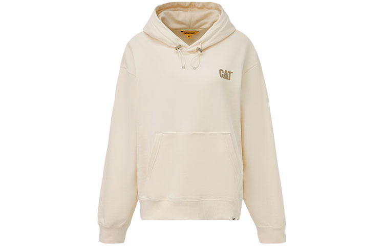 CAT SS23 Logo Print Oversized Hoodie Unisex Beige Color CM1SWT16841