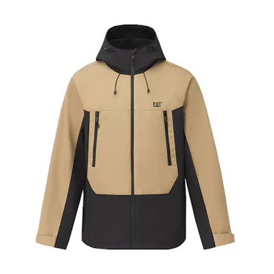 CAT SS23 Outdoor Casual Colorblock Hoodie Jacket Unisex Light Khaki CM1JAT17001