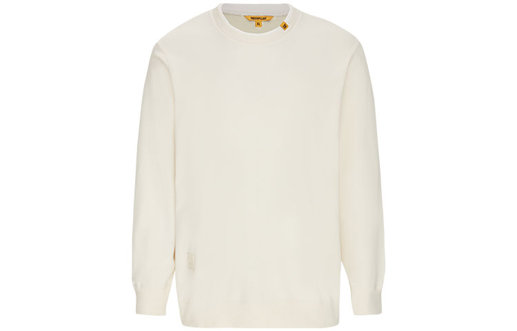 CAT SS23 Solid Color Casual Crewneck Sweatshirt Unisex - Beige CM1SWT16031
