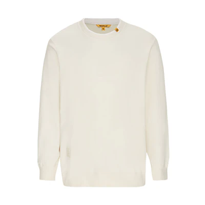 CAT SS23 Solid Color Casual Crewneck Sweatshirt Unisex - Beige CM1SWT16031