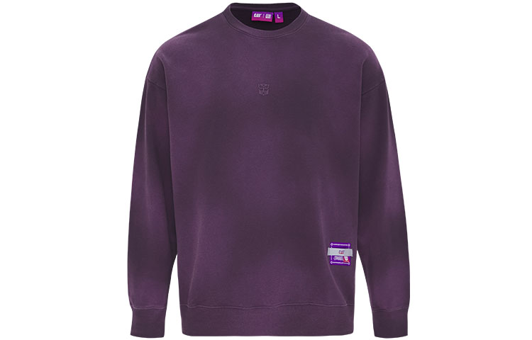 CAT SS23 Tie-Dye Transformers Logo Purple Unisex Long-Sleeve Sweatshirt CM1SWST0131