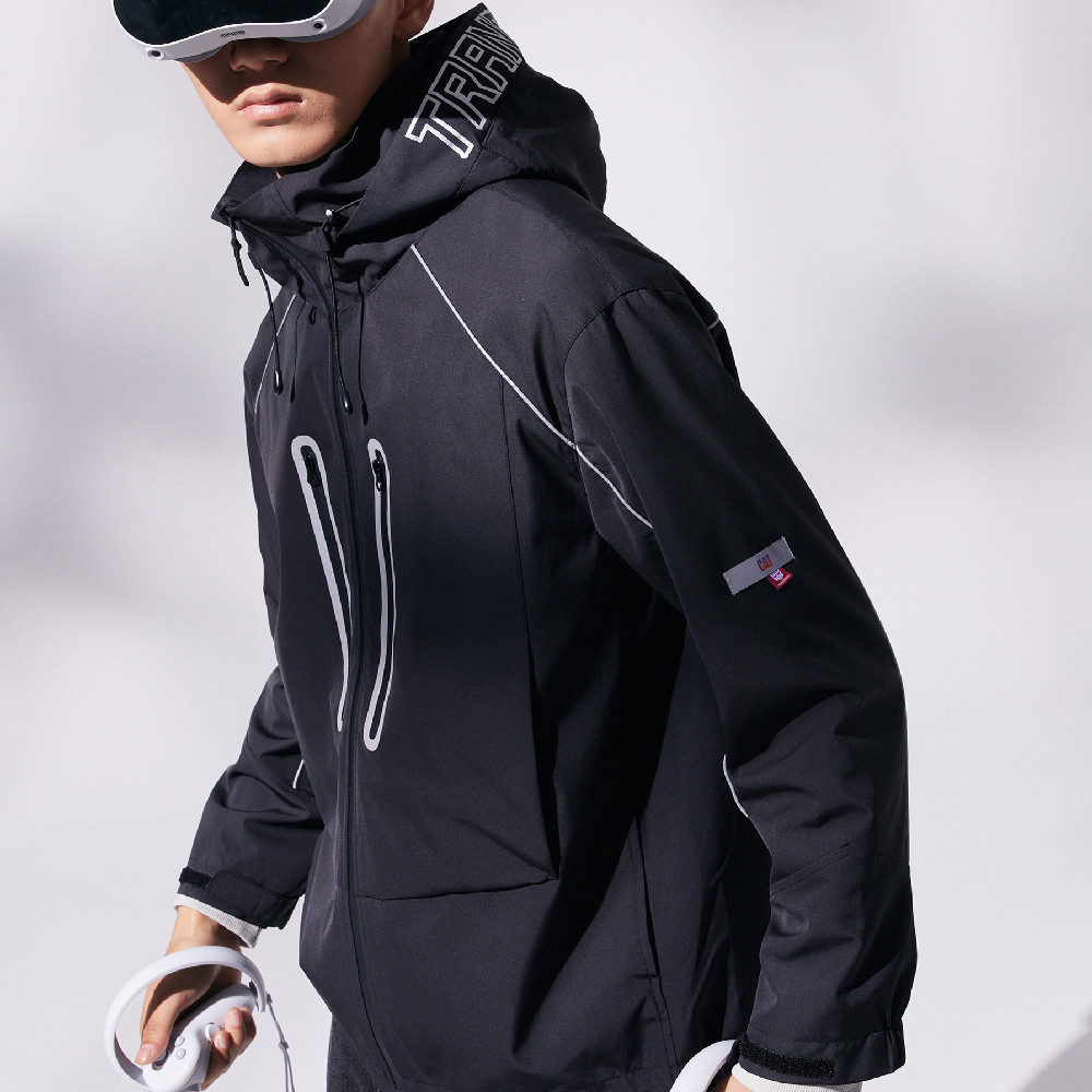 Details for CAT SS23 トランスフォーマー グラフィック オーバーサイズ フーディージャケット ユニセックス ブラック CM1JAST0191