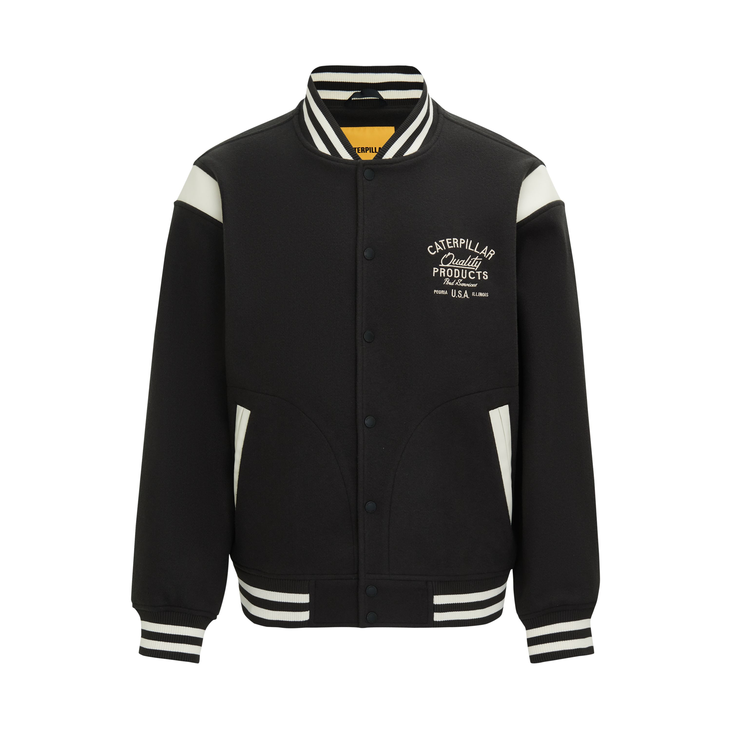 CAT SS24 College Style Outdoor Contrast High Collar Jacket Men’s Dark Gray CN1JAU11031