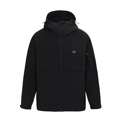 CAT SS24 Outdoor Breathable Hooded Jacket Black Long Sleeve Casual Wear CN1JAU11091