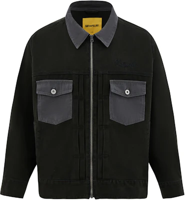 CAT SS24 Vintage Outdoor Colorblock Jacket for Men - Dark Gray Retro Design CN1JAU19081 Buy CAT SS24 Vintage Outdoor Colorblock Jacket for Men - Dark Gray Retro Design CN1JAU19081