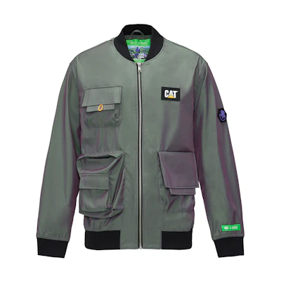 CAT EVA Collaboration Multi-Pocket Jacket Purple Green Style CK4JAQL5251