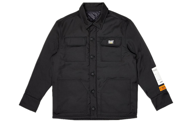 CAT Heron Preston Hidden Zip Jacket Black Collaborative Edition CJ3JAEM0051C09