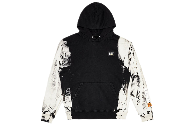 CAT Heron Preston Tie-Dye Hoodie Black Collaborative Edition CJ3SWBB0101C09