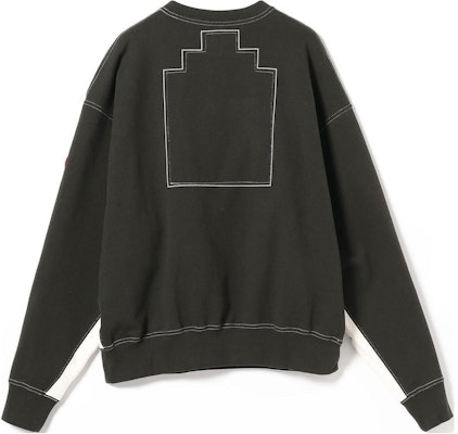 Cav Empt Black Crewneck Sweatshirt with Letter Print. CES24CS09 Lookbook Cav Empt Black Crewneck Sweatshirt with Letter Print. CES24CS09