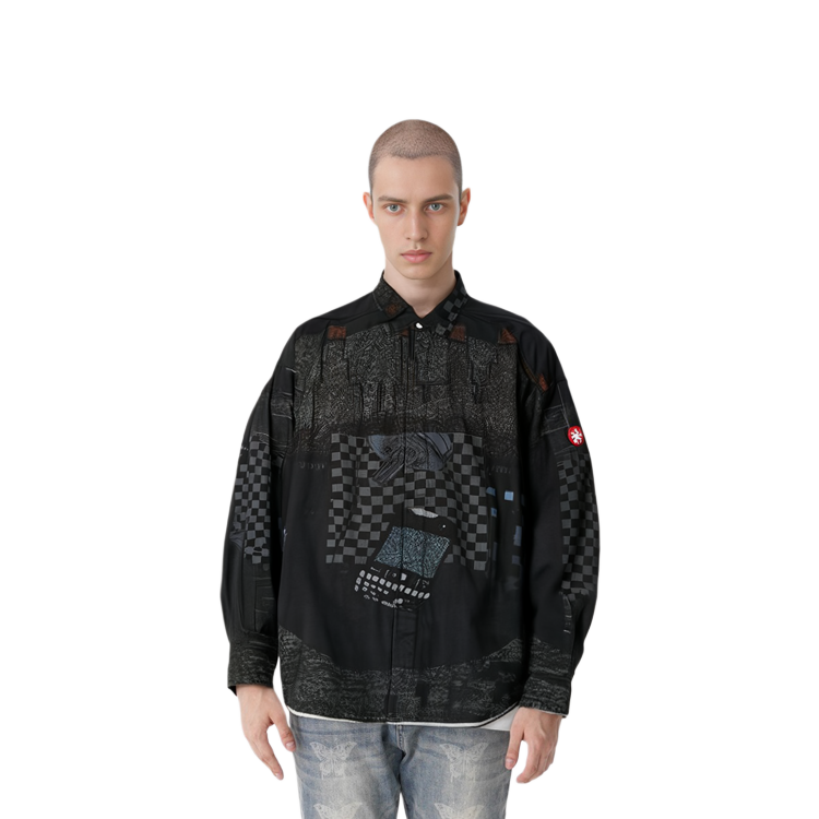 Purchase Cav Empt 黑色 Logo 印花翻領長袖外套 CES22SH01