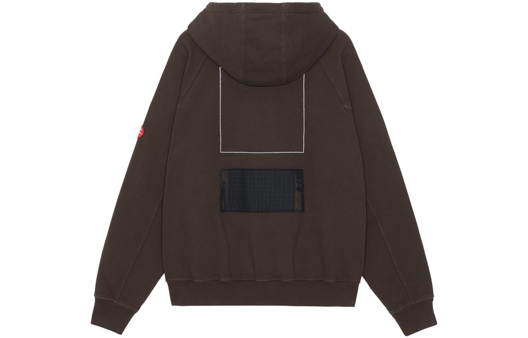 Cav Empt  Brown Solid Raglan Sleeve Zip-Up Hoodie Sweatshirt. CES22CS15 圖 3