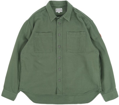 Cav Empt Green Solid Pocket Button-Up Long Sleeve Shirt. CES24SH05 Buy Cav Empt Green Solid Pocket Button-Up Long Sleeve Shirt. CES24SH05